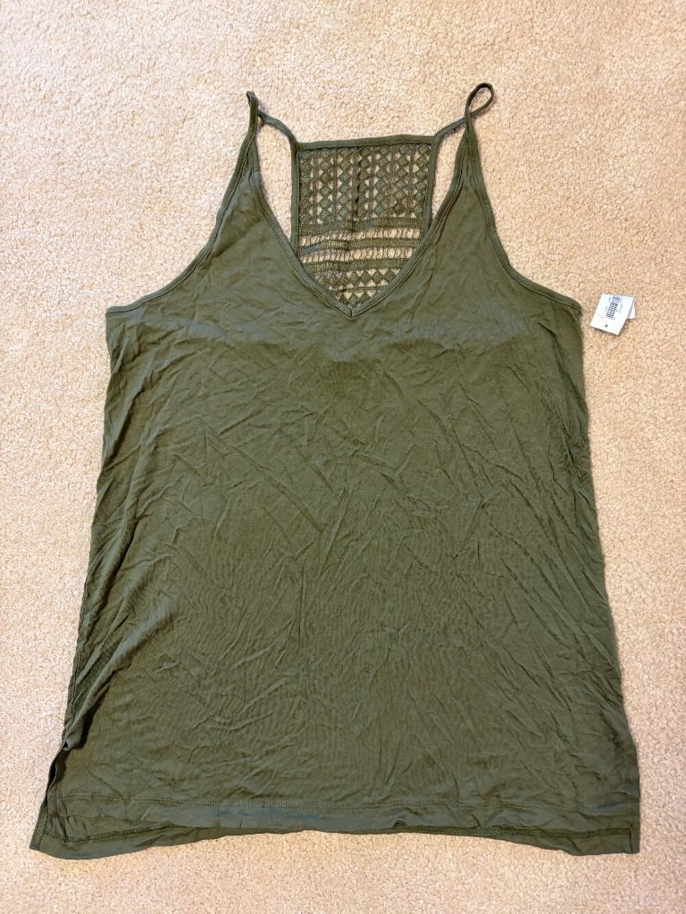Ladies American Eagle khaki green tank size small NWT